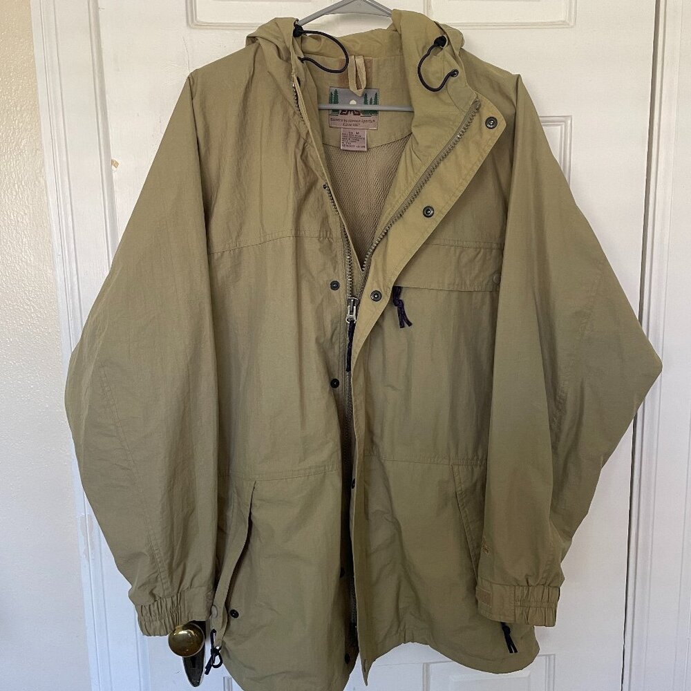 Beige EMS Rain Coat Sz M